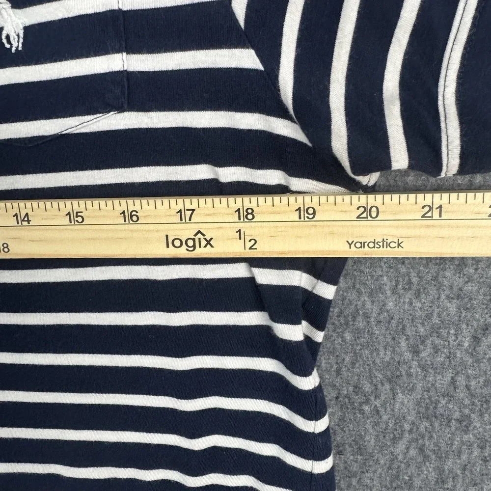 Polo Ralph Lauren Boys Sz L 14-16 Blue White Striped V Neck Short Sleeve T Shirt